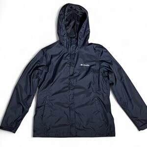 Columbia Women’s Black Omni-Tech Waterproof Windbreaker Full Zip Jacket Large